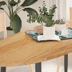 vidaXL Tafelblad 140x60x2 cm ovaal massief eikenhout, Huis en Inrichting, Verzenden, Nieuw