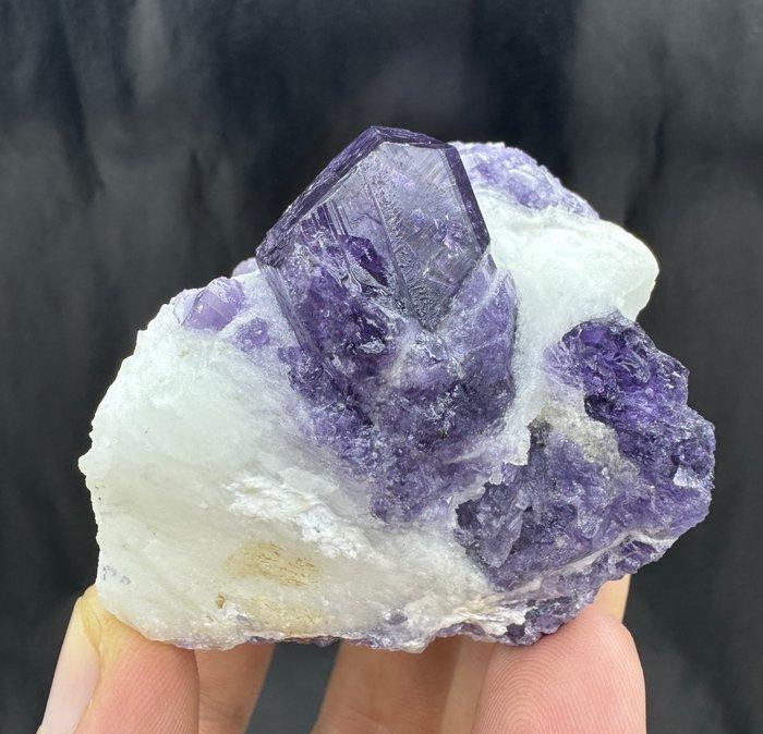 Volledig terminaal transparante scapoliet Kristal op matrix, Verzamelen, Mineralen en Fossielen