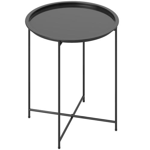 Bijzettafel - Opklapbaar - Weerbestendig - Zwart, Tuin en Terras, Tuinsets en Loungesets, Nieuw, Ophalen of Verzenden