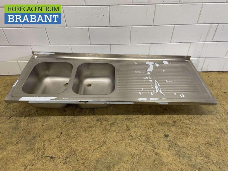 RVS Spoelblad Dubbele spoelbakken 180 x 70 cm Horeca, Zakelijke goederen, Horeca | Meubilair en Inrichting, Ophalen of Verzenden