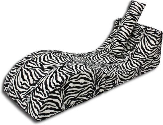 Stijlvolle opvouwbare relax sofa met zebra design - Ruimt..., Kinderen en Baby's, Kinderkamer | Tafels en Stoelen, Nieuw, Ophalen of Verzenden