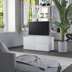 vidaXL Tv-meubel 80x34x36 cm bewerkt hout wit, Verzenden