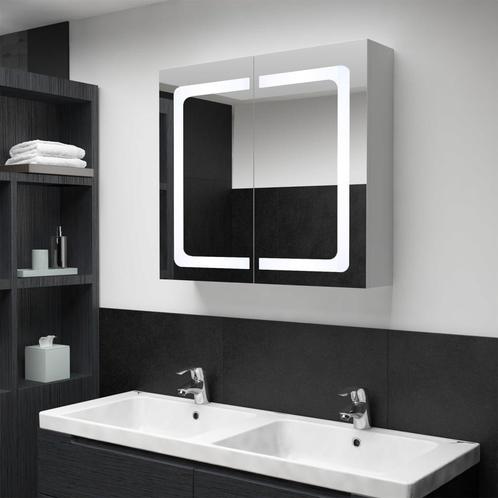 vidaXL Armoire de salle de bain à miroir LED 80x12,2x68, Maison & Meubles, Tables | Coiffeuses, Neuf, Envoi