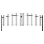 vidaXL Hekpoort dubbele deur met speren bovenkant 400x200 cm, Tuin en Terras, Verzenden, Nieuw