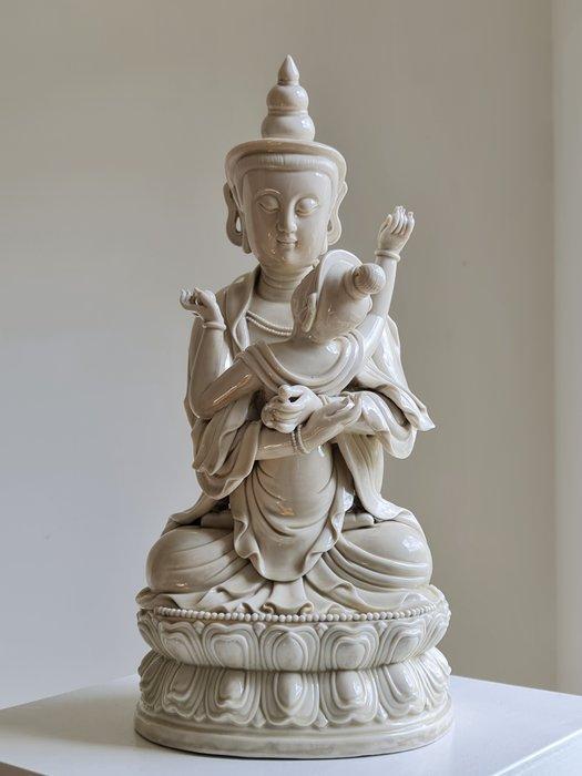 Vajrasattva Shakti - Grote Chinese blanc de chine, Antiek en Kunst, Antiek | Overige Antiek