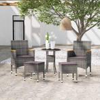 vidaXL 5-delige Loungeset poly rattan grijs, Tuin en Terras, Tuinsets en Loungesets, Verzenden, Nieuw, Loungeset