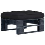vidaXL Tuinhocker pallet zwart geïmpregneerd grenenhout, Tuin en Terras, Tuinsets en Loungesets, Verzenden, Nieuw