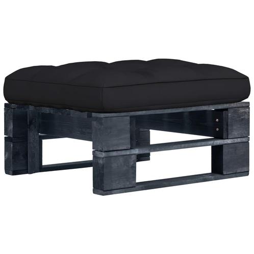 vidaXL Tuinhocker pallet zwart geïmpregneerd grenenhout, Tuin en Terras, Tuinsets en Loungesets, Nieuw, Verzenden