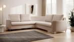 Hoekbank Lela beige stof hoekzetel hoeksalon
