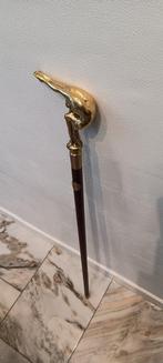 Canne de marche - Laiton poli, ebène, bois, bâton - Gymnaste