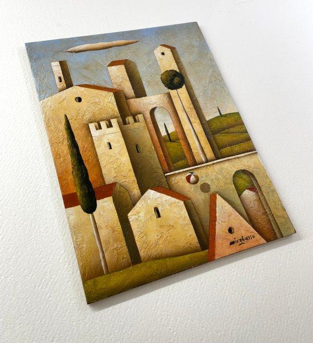 Mirabasso - Piccolo Borgo Toscano, Antiek en Kunst, Kunst | Schilderijen | Modern