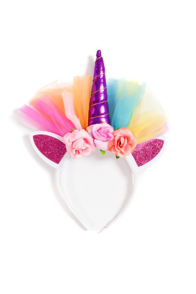Eenhoorn Haarband Paars Regenboog Tule Unicorn Diadeem Oortj, Kleding | Dames, Carnavalskleding en Feestkleding, Nieuw, Ophalen of Verzenden