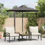 vidaXL Parasol met stalen paal 225x225x212 cm, Tuin en Terras, Verzenden, Nieuw