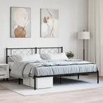 vidaXL Bedframe met hoofdbord metaal zwart 180x200 cm, Huis en Inrichting, Verzenden, Nieuw