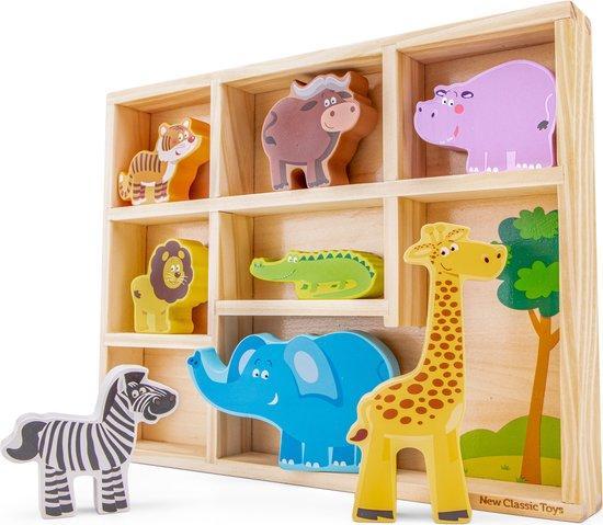 New Classic Toys® Houten Safari Dieren Speelgoed - Speelf.., Kinderen en Baby's, Speelgoed | Kinderpuzzels, Nieuw, Verzenden