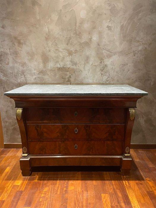 Commode - Mahonie, Marmer, Verguld brons, Antiek en Kunst, Antiek | Meubels | Stoelen en Sofa's
