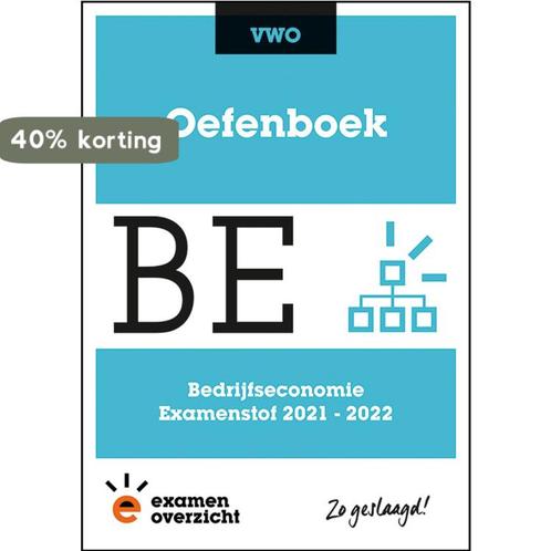 ExamenOverzicht - Oefenboek Bedrijfseconomie VWO, Boeken, Schoolboeken, Zo goed als nieuw, Verzenden