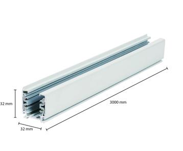 3-Fase Rails - 300cm - Wit, Verzenden