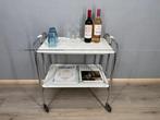 Serveerwagen - Metaal, Chroom, kunststof - Vintage