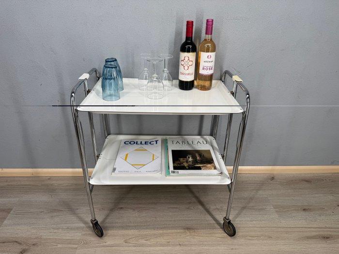 Serveerwagen - Metaal, Chroom, kunststof - Vintage, Antiek en Kunst, Kunst | Designobjecten
