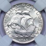 Portugal. Republic. 2 ½ Escudos 1945 - NGC - MS66, Timbres & Monnaies, Monnaies | Europe | Monnaies non-euro