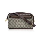 Gucci - Vintage Brown Monogram Canvas Crossbody Messenger