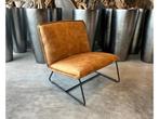 Veiling - Fauteuil Casper - Velours - Velvet - Cognac - Goud, Huis en Inrichting, Nieuw