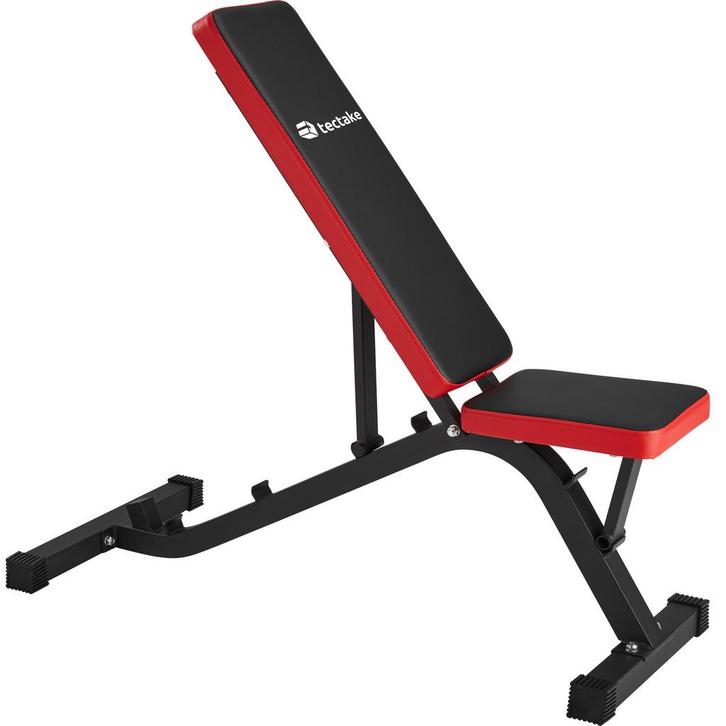 tectake Halterbank met snelle verstelling - zwart / rood, Sport en Fitness, Fitnessmaterialen, Verzenden