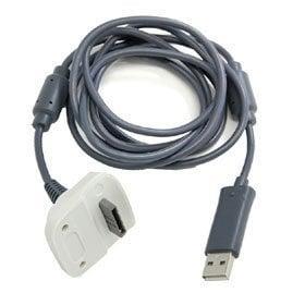 Microsoft Xbox 360 Oplaadkabel Controller Grijs (Play & C..., Games en Spelcomputers, Spelcomputers | Xbox 360, Zo goed als nieuw