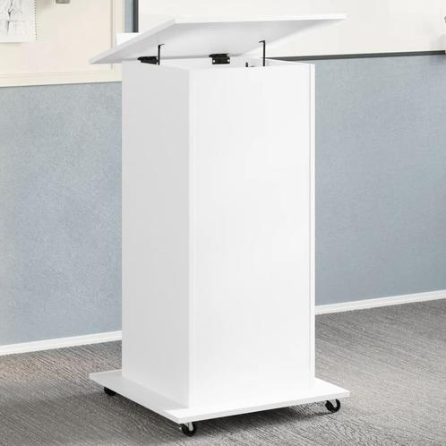 vidaXL Lessenaar met wielen en lade 55x55x107 cm bewerkt, Huis en Inrichting, Bureaus, Nieuw, Verzenden