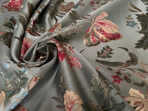 Magnifique tissu style San Leucio Vert - 10,00 x 1,40 m -, Antiek en Kunst, Antiek | Tapijten, Tafelkleden en Textiel