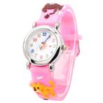 Fako® - Kinderhorloge - 3D - Puppies - Roze, Verzenden, Nieuw