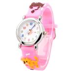 Fako® - Kinderhorloge - 3D - Puppies - Roze, Bijoux, Sacs & Beauté, Montres | Enfants, Verzenden