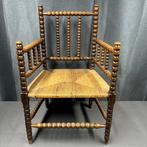 Stoel - Hout, Riet, Eikenhout. - Bobbinstoel, Vintage.