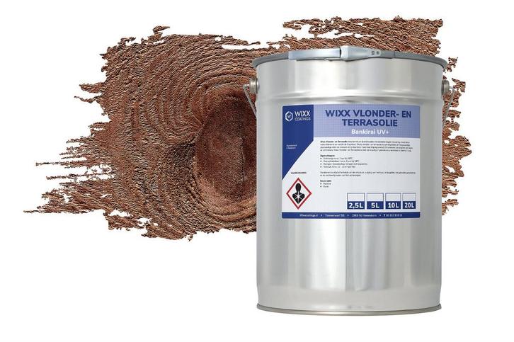 Wixx Vlonder en Terrasolie UV+ Donker Eiken 5L, Doe-het-zelf en Bouw, Verf, Beits en Lak, Nieuw, Verzenden