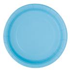 Lichtblauwe Borden Rond 23cm 16st, Verzenden, Nieuw