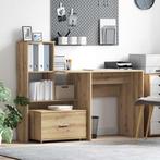 vidaXL Bureau met lade artisanaal eikenkleurig 131,5 x 50 x, Huis en Inrichting, Verzenden, Nieuw