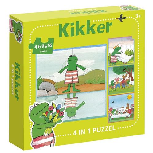 Kikker 4- In 1 Puzzel, Hobby en Vrije tijd, Feestartikelen, Nieuw, Verzenden