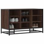 vidaXL Schoenenbank 84x40x53,5 cm bewerkt hout en metaal, Verzenden
