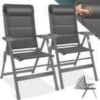 Tuinstoelen verstelbaar - Ligstoel - Set van 2 - Antraciet -, Caravans en Kamperen, Verzenden, Nieuw