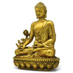 Een Nepalees verguld harsbeeld van de Medicijnboeddha, Antiek en Kunst