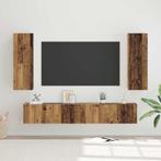 vidaXL Tv-meubelset 4 pcs Oud hout 30.5 x 30 x 90 cm Bewerkt, Huis en Inrichting, Kasten |Televisiemeubels, Verzenden, Nieuw