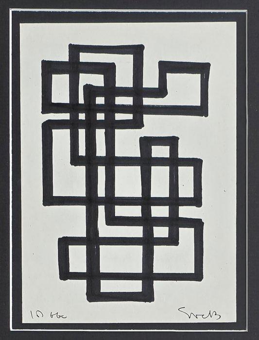 Siep Van Den Berg (1913-1998) - Geometrische compositie -, Antiek en Kunst, Kunst | Designobjecten
