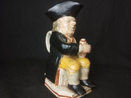 Prattware colours - Kruik - Zeldzame Toby Jug uit de, Antiek en Kunst, Antiek | Glaswerk en Kristal