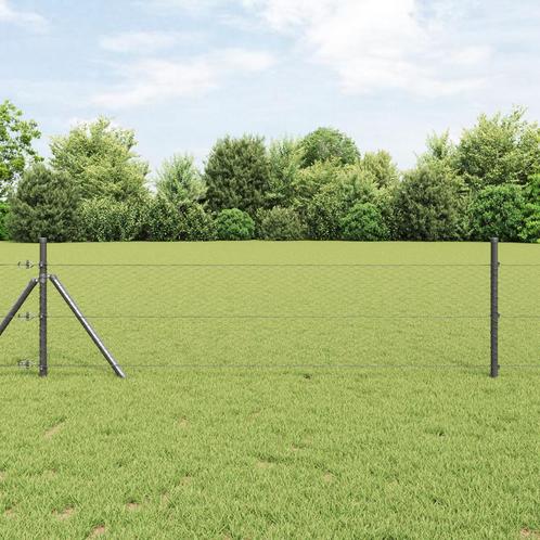 vidaXL Hexagon Omheining Grijs 0,6x25 m Staal, Tuin en Terras, Tuinhekken en Hekwerk, Nieuw, Verzenden
