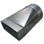 Verloopstuk Asymmetrisch van 220mm x 80mm naar rond Ø 125mm, Verzenden, Nieuw