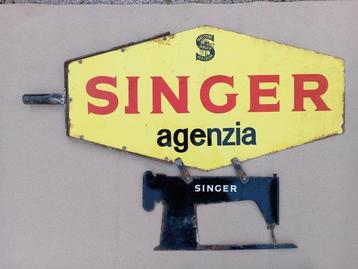 Singer - Smalterie Lombarde - Emaille bord - IJzer