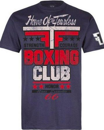 Fear The Fighter Boxing Club 2.0 T-shirt Katoen Blauw
