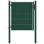 vidaXL Poort 100x101 cm PVC en staal groen