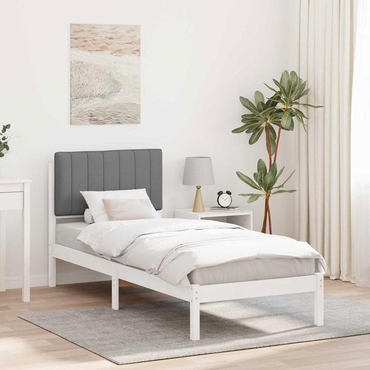vidaXL Bedframe met Gevoerde Hoofdbord Lichtgrijs 80 x 200, Maison & Meubles, Chambre à coucher | Lits, Envoi